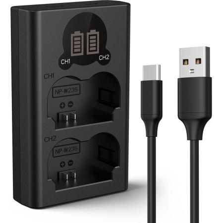 K&amp;F Concept NP-W235 Dual Battery-Charger USB-C w/ Display