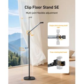 Telesin Floor Stand SE w/ Smartphone-Clamp