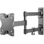 Deltaco Full Motion 3Way Wall Mount 13-27 inch Up To 20 KG Tilt Rotate Swivel Bk