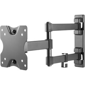 Deltaco Full Motion 3Way Wall Mount 13-27 inch Up To 20 KG Tilt Rotate Swivel Bk