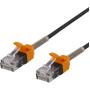 Deltaco Gaming CAT6a Cable w/ Spring Strain Relief 3m - Black/Orange