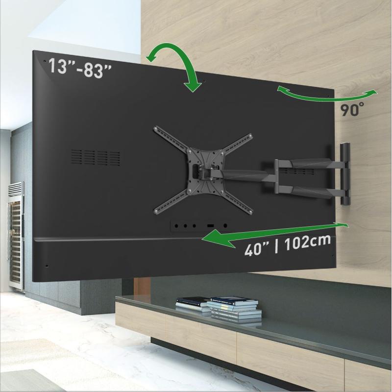 Barkan Llange Full Motion TV-Wall Bracket 13 inch 83 inch/33 cm 211 cm 50 KG Bk