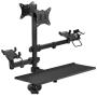 Soporte de Mesa para TPV 2 Monitores TooQ TQPM0003/ Giratorio/ Inclinable/ Rotatorio/ hasta 9kg