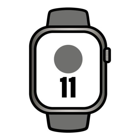 Apple Watch Series 11/ GPS/ Cellular/ 46mm/ Titanio Natural/ Correa Deportiva Gris Piedra M/L