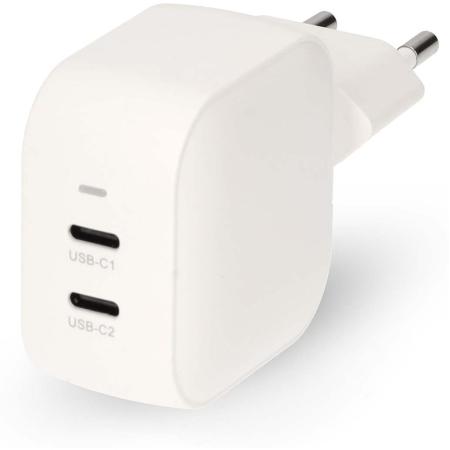 Nedis Charger | 35 W | Gan | PD3.0 | Outputs: 2 | 2X USB-C | White
