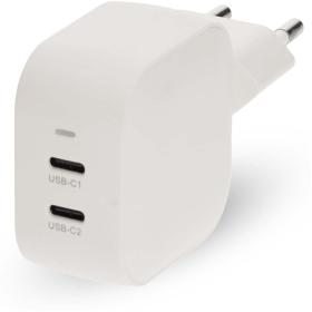 Nedis Charger | 45 W | Gan | PD3.0 | 2.25 / 3.0 A | Outputs:2 | 2X USB-C | White