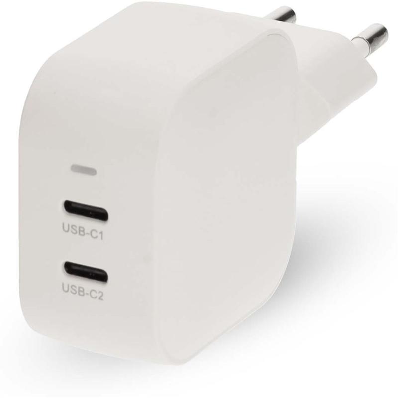 Nedis Charger | 45 W | Gan | PD3.0 | 2.25 / 3.0 A | Outputs:2 | 2X USB-C | White