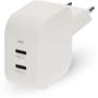 Nedis Charger | 45 W | Gan | PD3.0 | 2.25 / 3.0 A | Outputs:2 | 2X USB-C | White