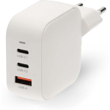 Nedis Charger | 70 W | Fast Charge | Outputs: 3 | USB-A / 2X USB-C | White