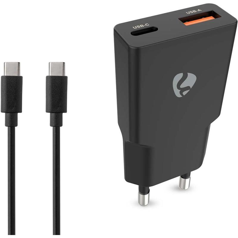 Nedis Charger | 30 W | Gan | PD3.0 30W | Outputs 2 | USB-A / USB-C | 1.50 M