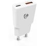 Nedis Charger | 20 W | Gan | PD3.0 | Outputs 2 | USB-A / USB-C | White