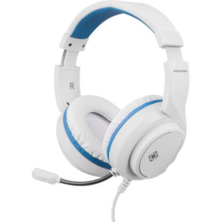 Deltaco Gaming Stereo Gaming Headset For PS5 1X 3.5mm Connector - White/Blue