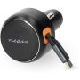 Nedis Car Charger|30 W|2.4 / 3.0 A|Outputs: 1|USB-C Intrekbare Cable|0.70 M