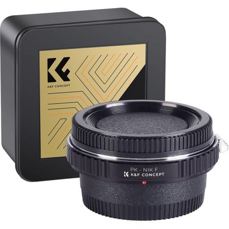 K&amp;F Concept Lens Adapter Pentax K Nikon F (w/ Glass)