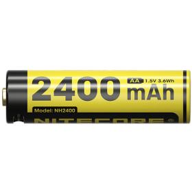 Nitecore NH2400 USB C Rechargeable 1.5V Li ION AA Battery 4 Pack