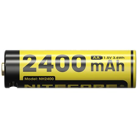Nitecore NH2400 USB C Rechargeable 1.5V Li ION AA Battery 4 Pack