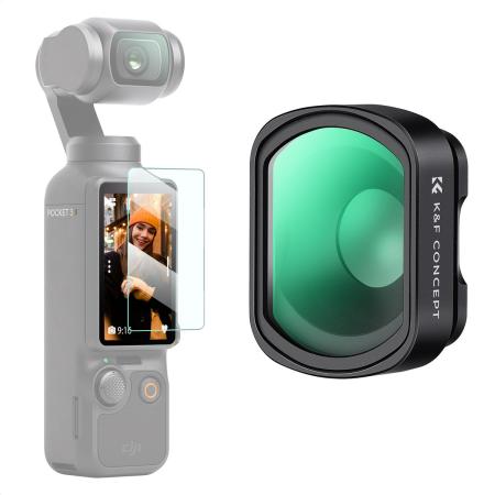 K&amp;F Concept 10X Macro Lens DJI Osmo Pocket 3 + Screenprot.