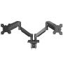 Soporte de Mesa para 2 Monitores Mars Gaming MARM-PRO2/ Giratorio/ Inclinable/ Rotatorio/ hasta 10kg