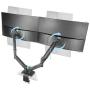 Soporte de Mesa para 2 Monitores Mars Gaming MARM-PRO2/ Giratorio/ Inclinable/ Rotatorio/ hasta 10kg