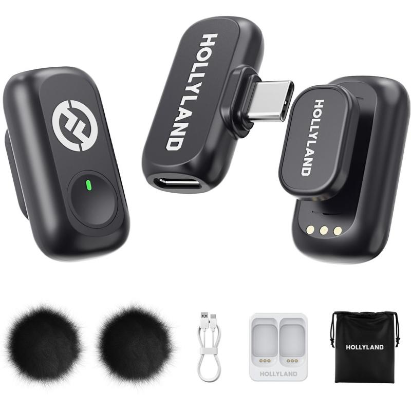 HOLLYLAND Lark A1 Mini Duo USB-C Wireless Microphone