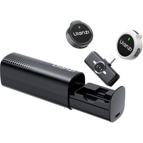 Ulanzi A21 Wireless Microphone-Set + Case USB-C - Zwart+wit