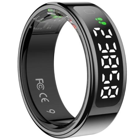 Anillo Inteligente Leotec Kör Mau Smart Ring Talla 10/ Ø20mm/ Notificaciones/ Frecuencia Cardíaca/ Negro