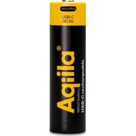 Aqiila Rechargable 18650 Battery USB-C Lithium 3.7V/2000mAh