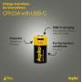 Aqiila Rechargable CR123A Battery 2-pack USB-C Lithium 3V/750mAh