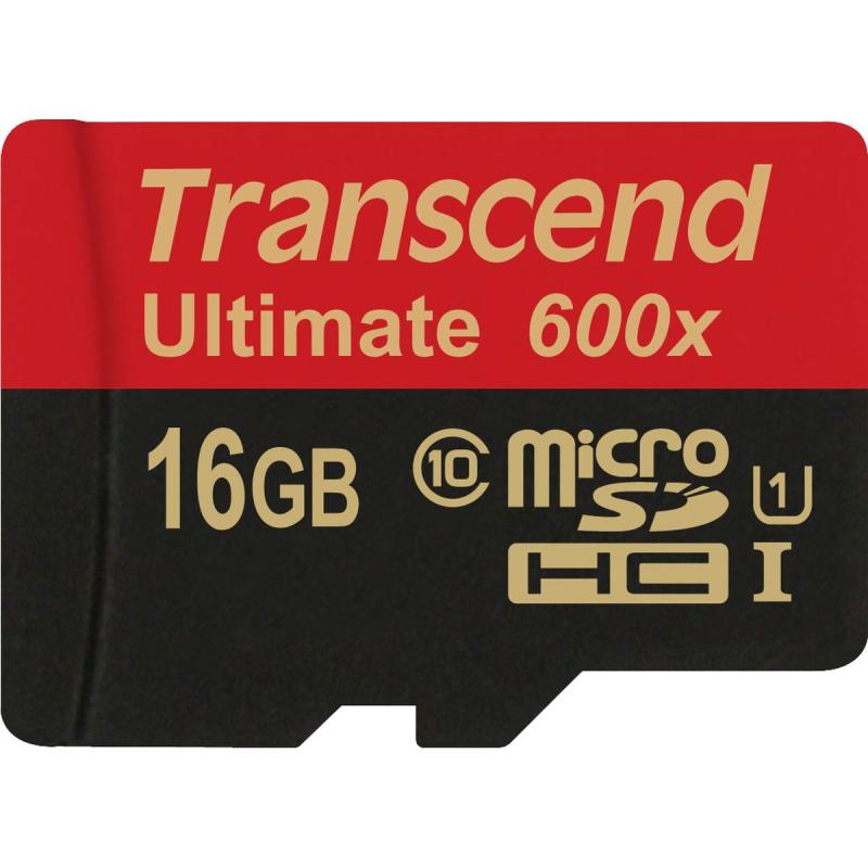 Transcend MicroSDHC 16GB R90MB/s UHS-I U1 CL10 + Adapter