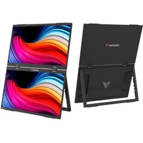 Monitor Portátil Táctil Verbatim Duo Essentials 15.6' + 15.6'/ Full HD/ Multimedia/ Negro