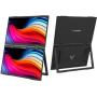 Monitor Portátil Táctil Verbatim Duo Essentials 15.6' + 15.6'/ Full HD/ Multimedia/ Negro
