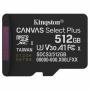 Tarjeta de Memoria Kingston CANVAS Select Plus 512GB microSD XC/ Clase 10/ 150MBs