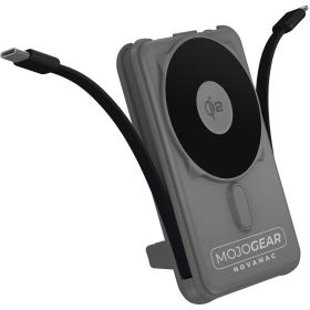 MOJOGEAR PB10 QI2 10.000mAh PowerBank w/ Cables - Grey
