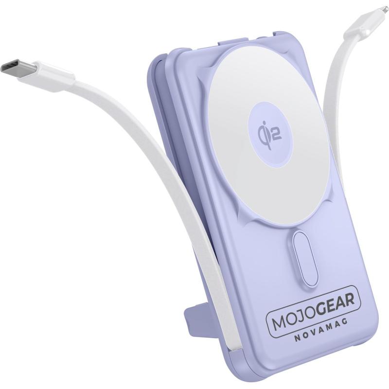 MOJOGEAR PB10 QI2 10.000mAh PowerBank w/ Cables - Purple