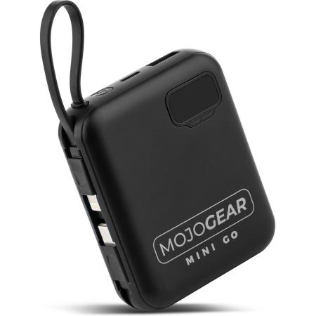 MOJOGEAR Mini Go 10.000mAh PowerBank w/ Cables - Black