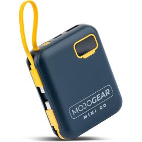 MOJOGEAR Mini Go 10.000mAh PowerBank w/ Cables - Blue