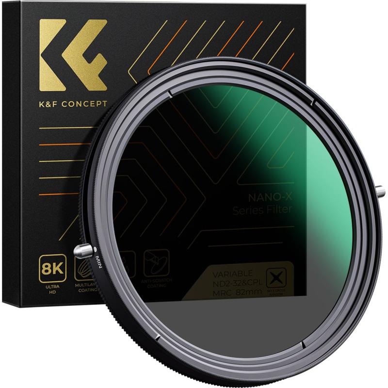 K&amp;F Concept CPL + Variabel ND Filter ND2-ND32 Nano X - 95mm