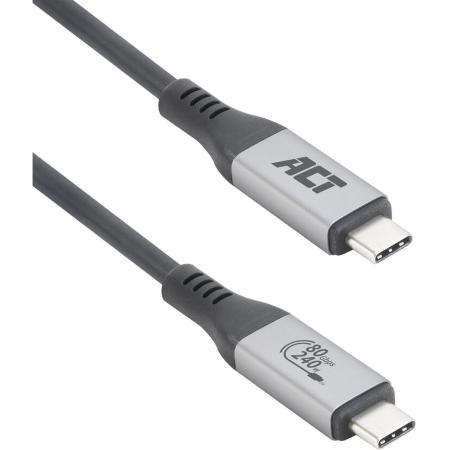 ACT USB4 80GBPS THUNDERBOLT5 Cable 240W USB Type-C USB-IF Certified 1.5 Meters