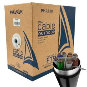 Bobina de Cable RJ45 FTP Phasak PHR 681 Cat.6A/ 100m/ Gris