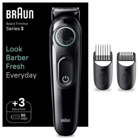 Afeitadora Braun BeardTrimmer Series 3 BT3411/ con Batería/ 2 Accesorios
