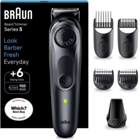 Cortapelos Braun Beard Trimmer Serie 5 BT5450/ con Batería/ 5 Accesorios