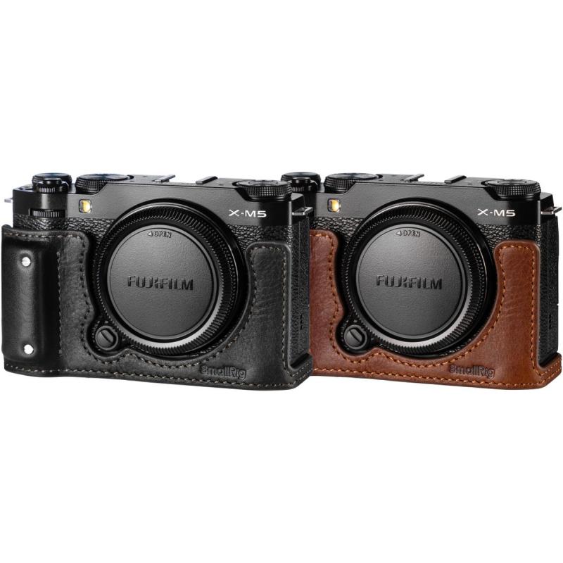SmallRig 4879 Camera Leather Half Case Kit For Fujifilm X M5 (Black)