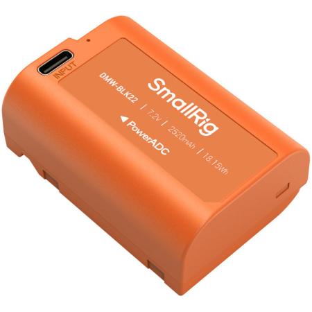 SmallRig 4979 DMW BLK22 USB C Rechargeable Camera Battery (Orange)