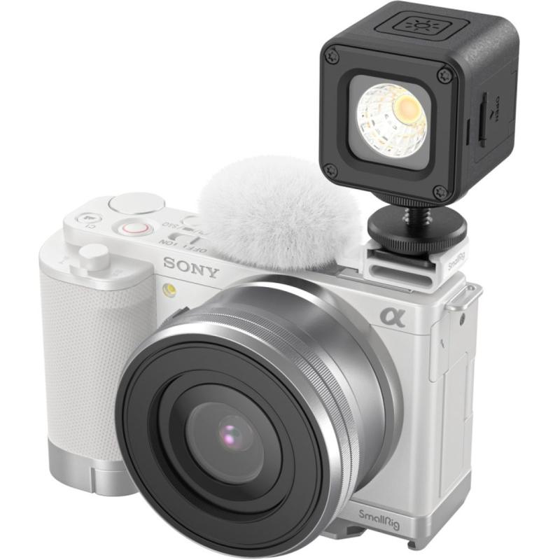 SmallRig 4734 Cold Shoe Adapter w/ Furry Windscreen For Sony ZV Series Cameras