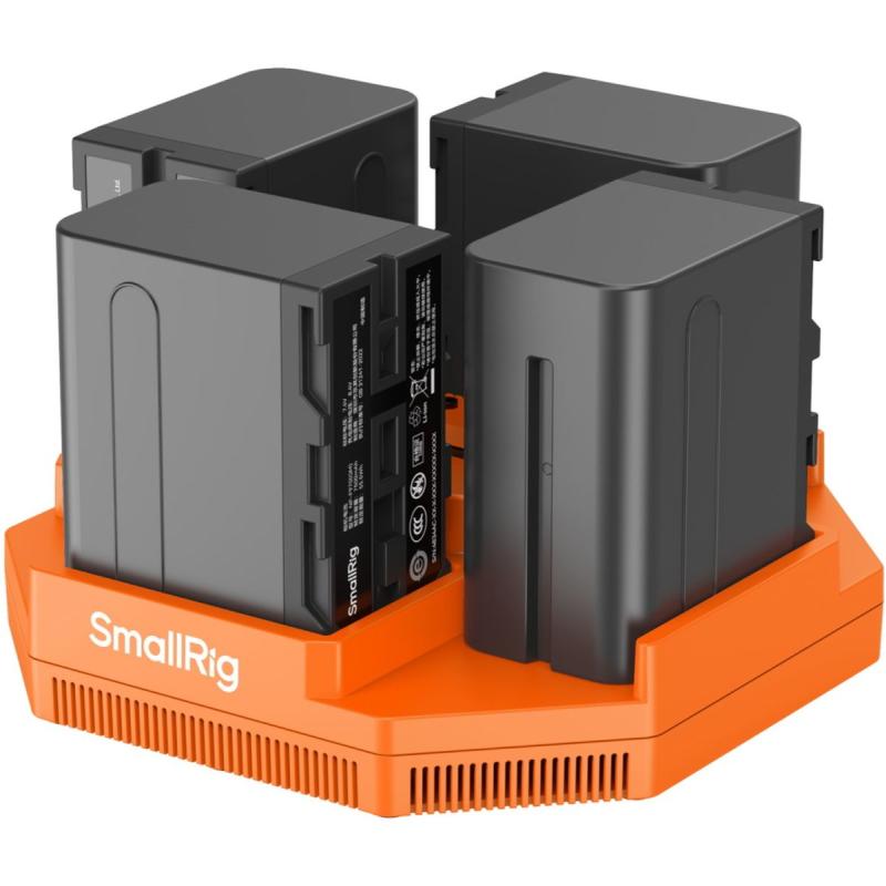SmallRig 4834 NP-F970 4-Channel Camera Battery Charger &amp;amp; 4-BATTERY Kit