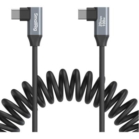 SmallRig 4793 USB-C (Angled) To USB-C (Angled) Coiled Data Cable