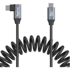 SmallRig 4792 USB-C (Straight) To USB-C (Angled) Coiled Data Cable