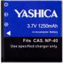 Yashica Li-ion Battery 3.7V / 1250mAh (NP-40) For CITY100 &amp;amp; CITY200