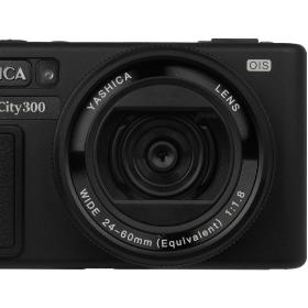 Yashica City 300 Black w/ Quickflash Mini Camera Flash (50MP)
