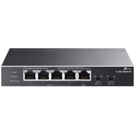 Switch TP-Link TL-SG1005P-PD 5 Puertos/ RJ-45 1/ 2.5Gbps PoE